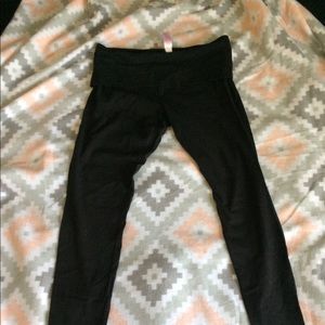 Black leggings with fold top
